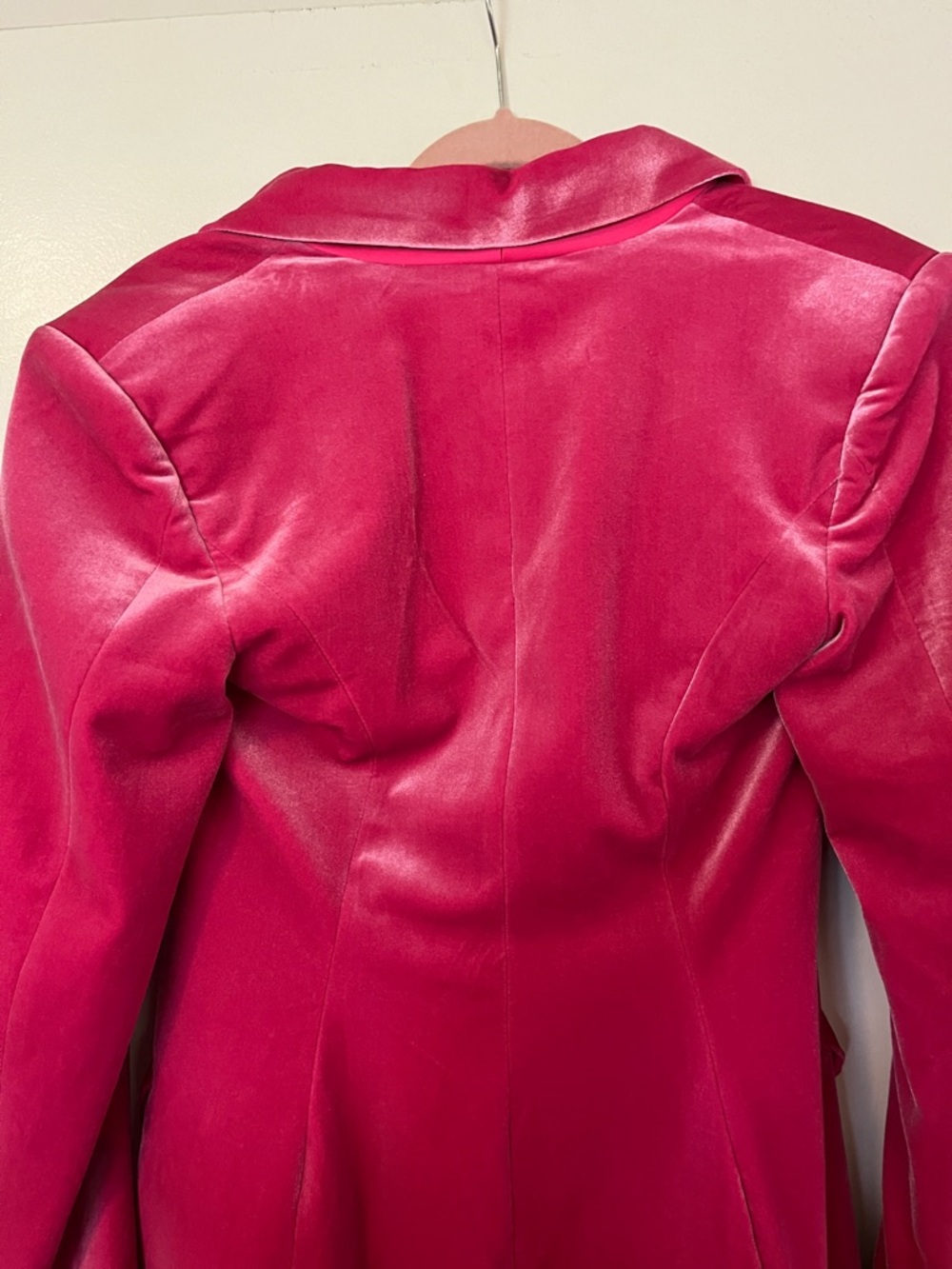House of CB Hot Pink Cristalle Double-Breasted Blazer Dress - Picture 7 of 9